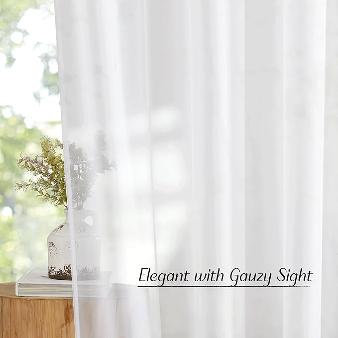 NICETOWN Sheer Curtains Panel 72" Long - Image 5