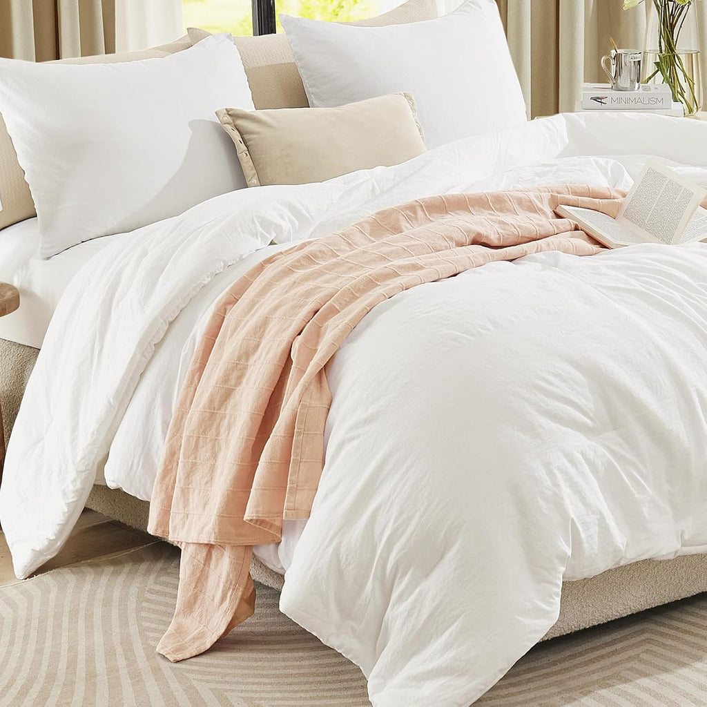 WRENSONGE Queen Comforter Set-3 Pieces Soft Comforters Queen Size Bedding