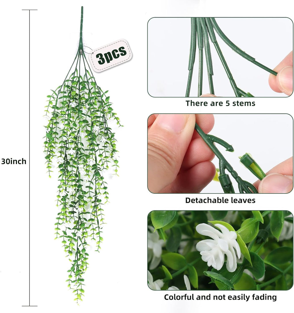 RECUTMS Artificial Hanging Plants Fake Hanging Vines Outdoor Faux Draping