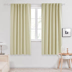 Deconovo Blackout Curtains, Thermal Insulated, W52 x L72 2 Panels, Back Tab - Image 2