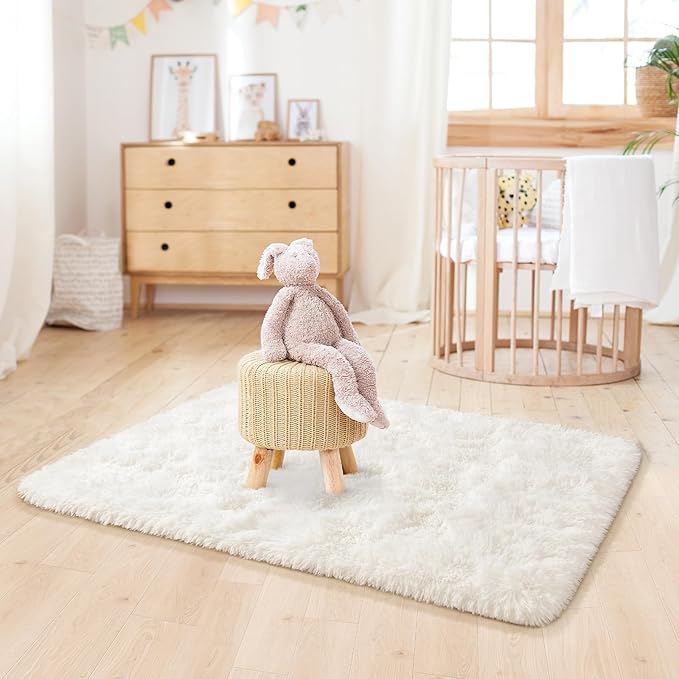 LOCHAS Ultra Soft Indoor Modern Area Rugs 2' x 4', Fluffy Living Room Carpets - Image 3