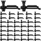 40 Pack Cable Management Clips Black Wire Clips Media Enclosure Management Clip Cord Organizers Holder No Tools to Install Wall Wire Clip Organizer for Desk Home Office