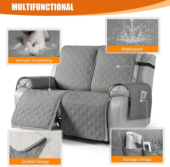VANSOFY Waterproof Recliner Couch Covers, Sofa Covers 1-Piece Washable - Image 7
