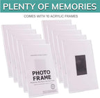 pbf 4x6 Magnetic Acrylic Picture Frames for Refrigerator – Clear Photo Holder Display for Fridge, Locker, Whiteboard, Office, Artwork, Signs – 10 Pack