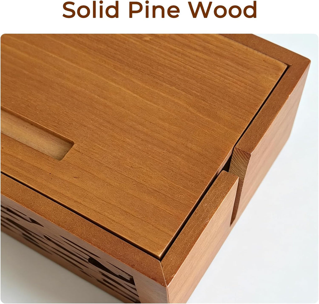 Wood Cable Management Box, Cable Cover Box & Decorative Cord Hider Box