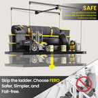 FERO Overhead Garage Storage Rack 4x8, 500 lb Heavy-Duty Capacity