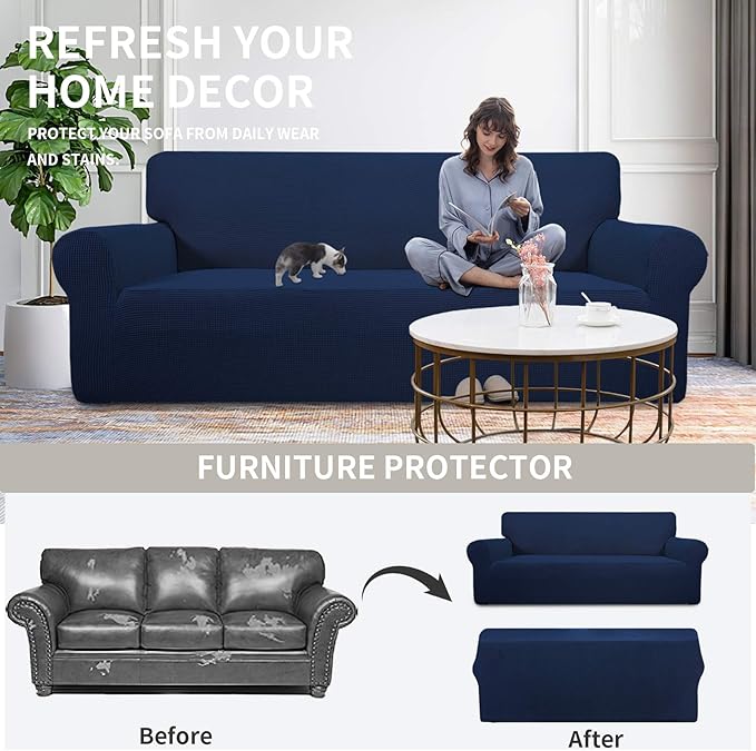 Easy-Going Stretch Oversized Loveseat Slipcover 1-Piece Sofa Cover Furniture - Image 4