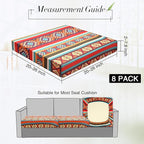 Newwiee 8Pcs Patio Cushion Covers Stretch Outdoor Cushion Cover Replacement - Image 2