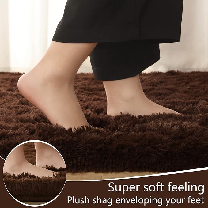 LOCHAS Ultra Soft Indoor Modern Area Rugs Fluffy Living Room Carpets - Image 5