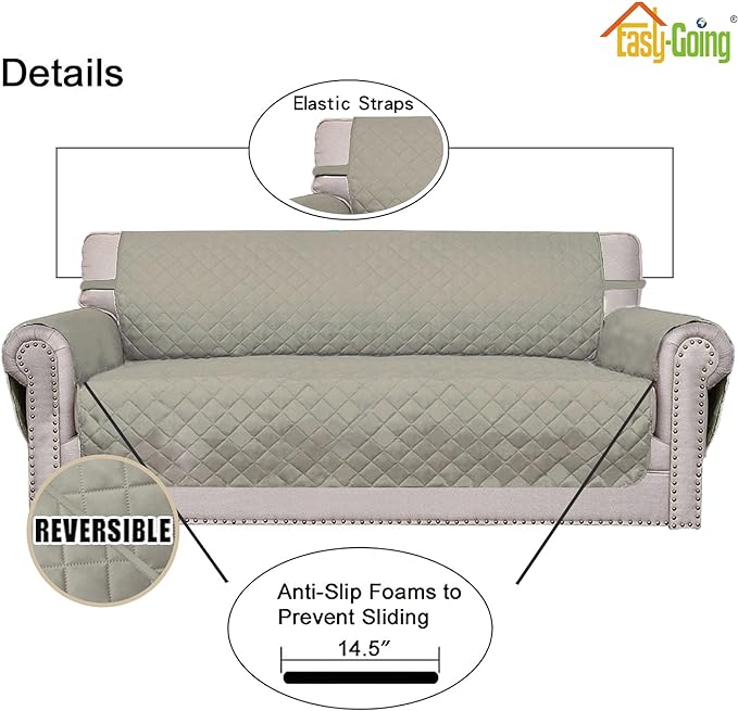 Easy-Going Sofa Slipcover Reversible Loveseat Sofa Cover Couch Cover - Image 3