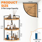 Dorhors Corner Bathroom Organizer Countertop,Vanity Counter Storage Shelf