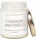 Sweet Water Decor Cashmere & Vanilla Candle, 9oz Clear Glass Jar