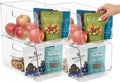 ClearSpace Stackable Storage Bins, Front Pantry Organizer, Medium, 4 Pack