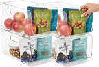 ClearSpace Stackable Storage Bins, Front Pantry Organizer, Medium, 4 Pack