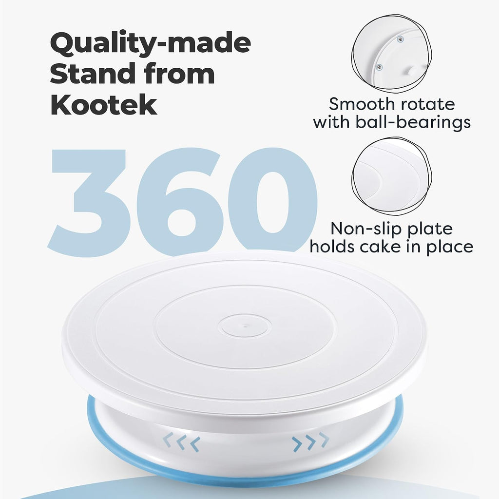 Kootek Cake Decorating Kit with Turntable Baking Supplies for Beginner Pros