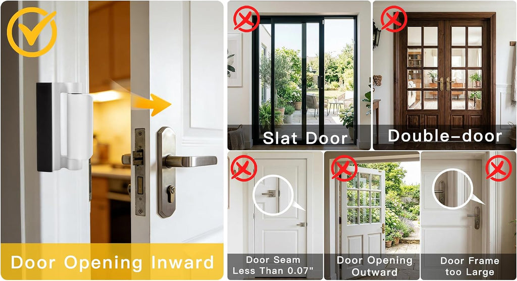 4 Pack Home Security Door Reinforcement Lock Door Latch for Kids Safety