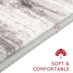 KOZYFLY Modern Abstract Hallway Runner, 2x12 Washable Rug Runner Non-Slip Soft - Image 2