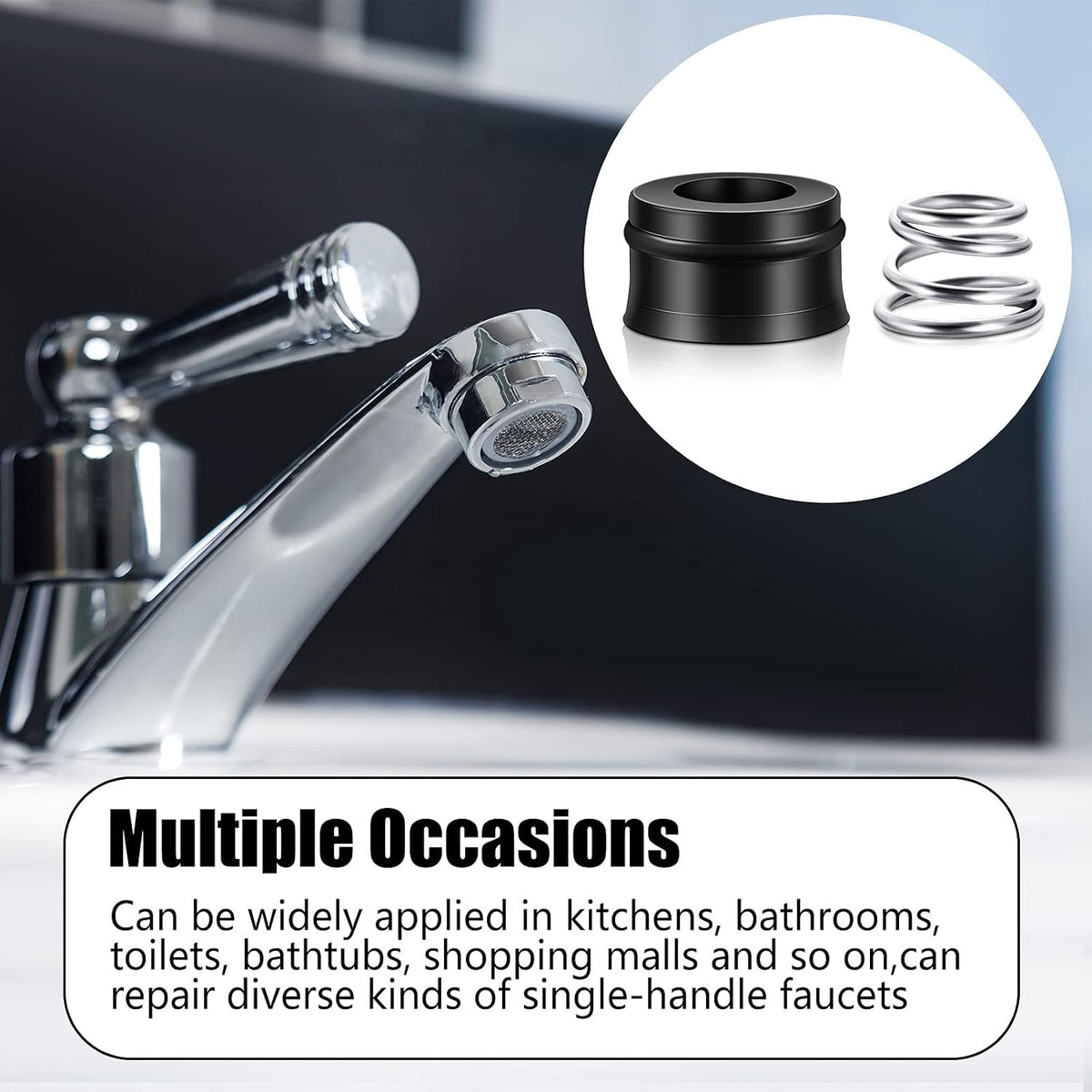 Hotop 40 Pcs Faucet Seats Springs Repair Kit Compatible with Rp4993