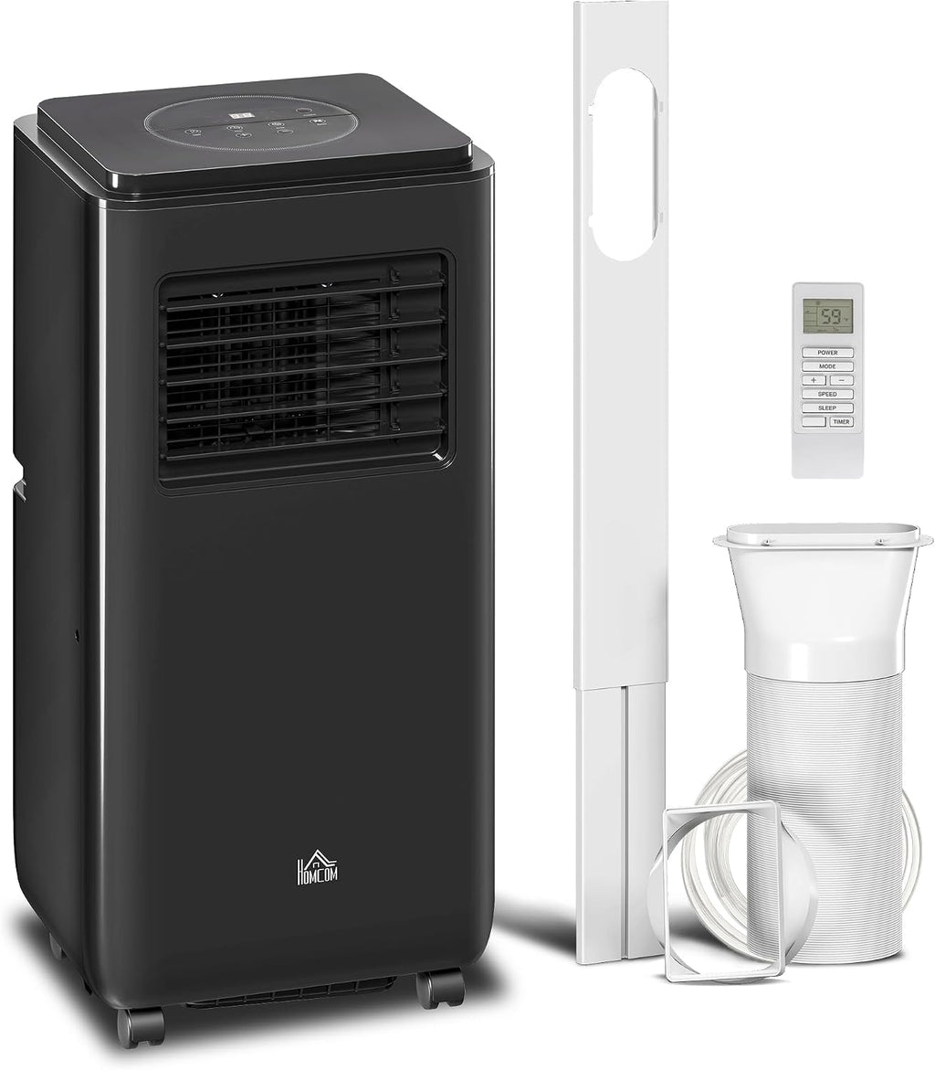 HOMCOM 8000 BTU Portable Air Conditioner 5-in-1 for Rooms 345 Sq. Ft. Black