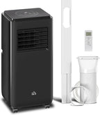 HOMCOM 8000 BTU Portable Air Conditioner 5-in-1 for Rooms 345 Sq. Ft. Black