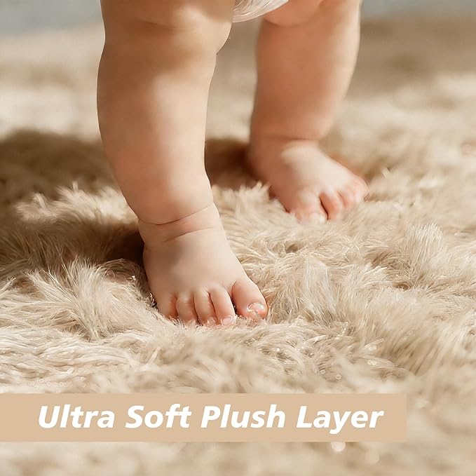 9x12 Fluffy Area Rugs for Living Room, Large Fuzzy Shag Area Rug for Bedroom - Image 2