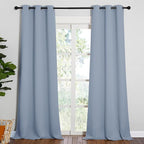 NICETOWN Vintage Blue Blackout Curtains 90 inches Length by NICETOWN
