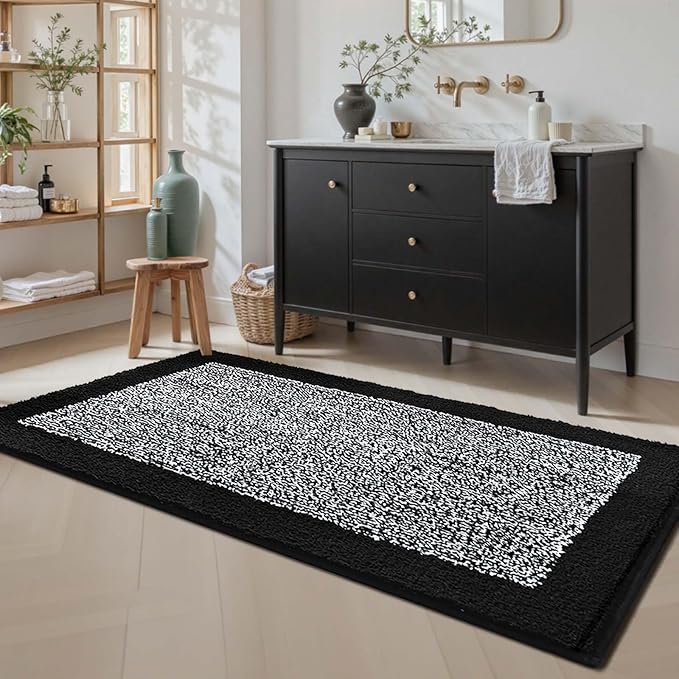 70x24 Long Bathroom Rugs Washable Non Slip, Soft Absorbent Quick Dry Mats - Image 3