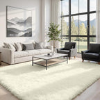 8x10 Area Rugs for Living Room Rug: Soft Fluffy Shag Cream White Rugs for by CarpetAddColortoYourLife