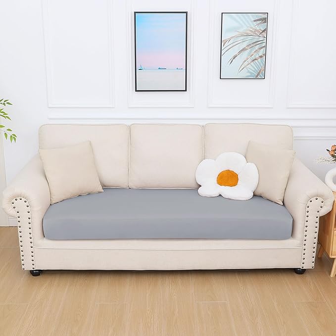 hyha Milk Silk Couch Cushion Covers, Soft Magic Sofa Covers Washable - Image 7