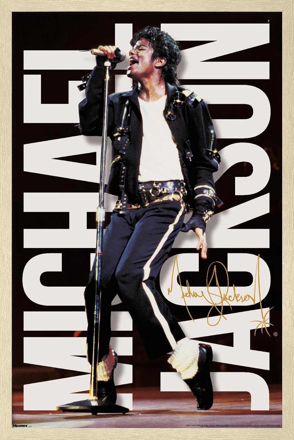Michael Jackson - Performance Mic Wall Poster, 34L" x 22.4W", Premium Unframed Version