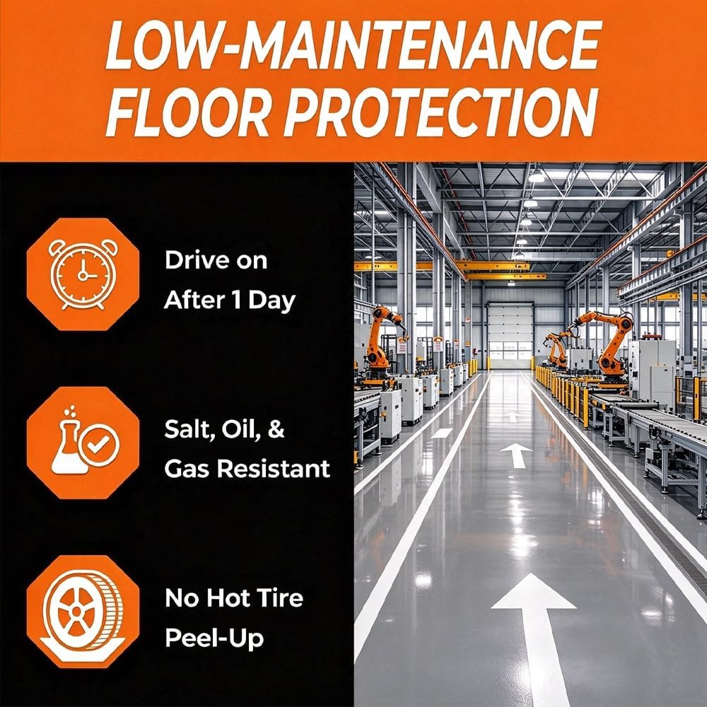 Floor Paint, Medium Gray, 3 Gallon Covers up to 360 sq ft.