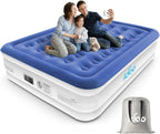 iDOO Twin Air Mattress with Built in Pump, Luxury Blow up Mattress, Comfort Inflatable Mattress for Camping, Guests & Home, Durable, Dual Chamber Single Air Bed, Colchon Inflable