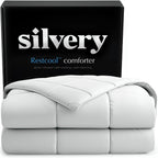Silvery Cooling Comforter – Award-Winning Self-Cooling Blanket for Hot Sleepers with Self-Cleaning NEW, (Arctic White, Cali, King)