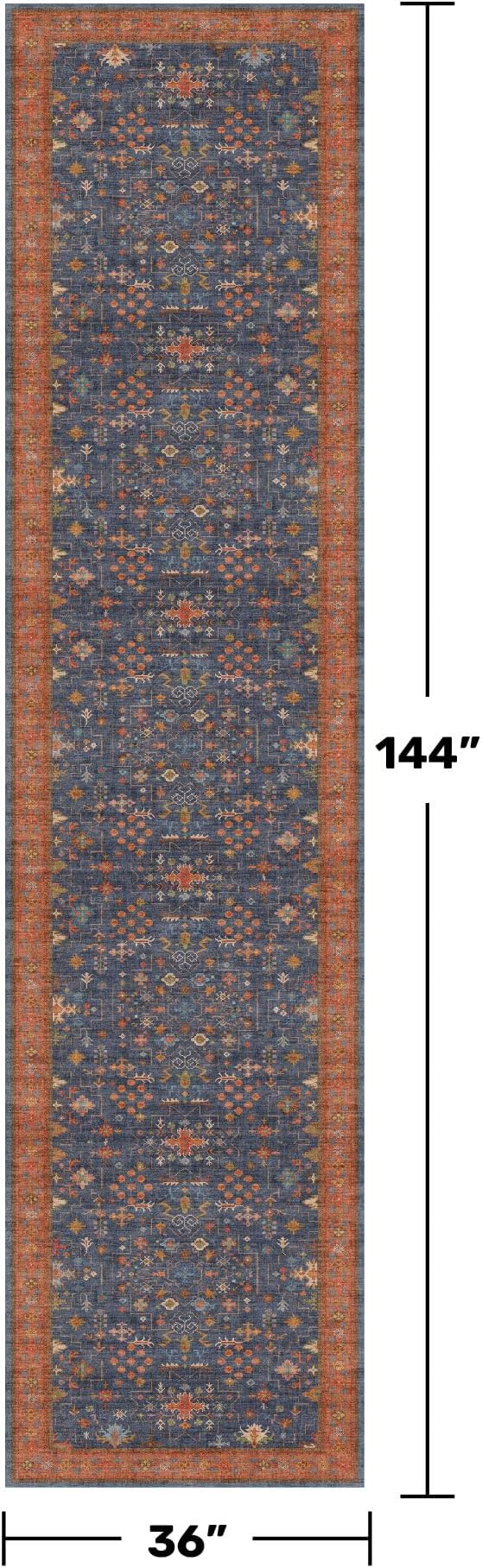 Washable 12 ft Long Runner for Hallway - Image 2