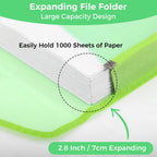 Plastic Expanding File Folder, Transparent Colorful File Folder Organizer