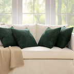 MIULEE Soft Corduroy Decorative Throw Pillow Covers Army Green 18x18