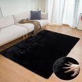 ORINOVA Black Fluffy Living Room Furry Rugs by ORINOVA