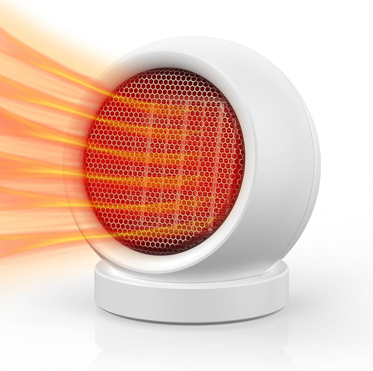 Space Heater, 600W Ceramic Desk Heater for Indoor Use, White