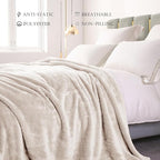 Exclusivo Mezcla Plush Fuzzy Fleece Bed Blanket Twin Size, Super Soft, Fluffy - Image 4