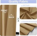Simplebrand Ava Gold Short Blackout Curtains - Image 2