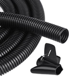 25FT - 1/2 Inch Split Wire Loom with Installation Tool - Black