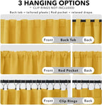 Deconovo Blackout Curtains, Thermal Insulated, W52 x L63 2 Panels, Back Tab - Image 2