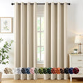 MIULEE Cream Beige Blackout Curtains by MIULEE