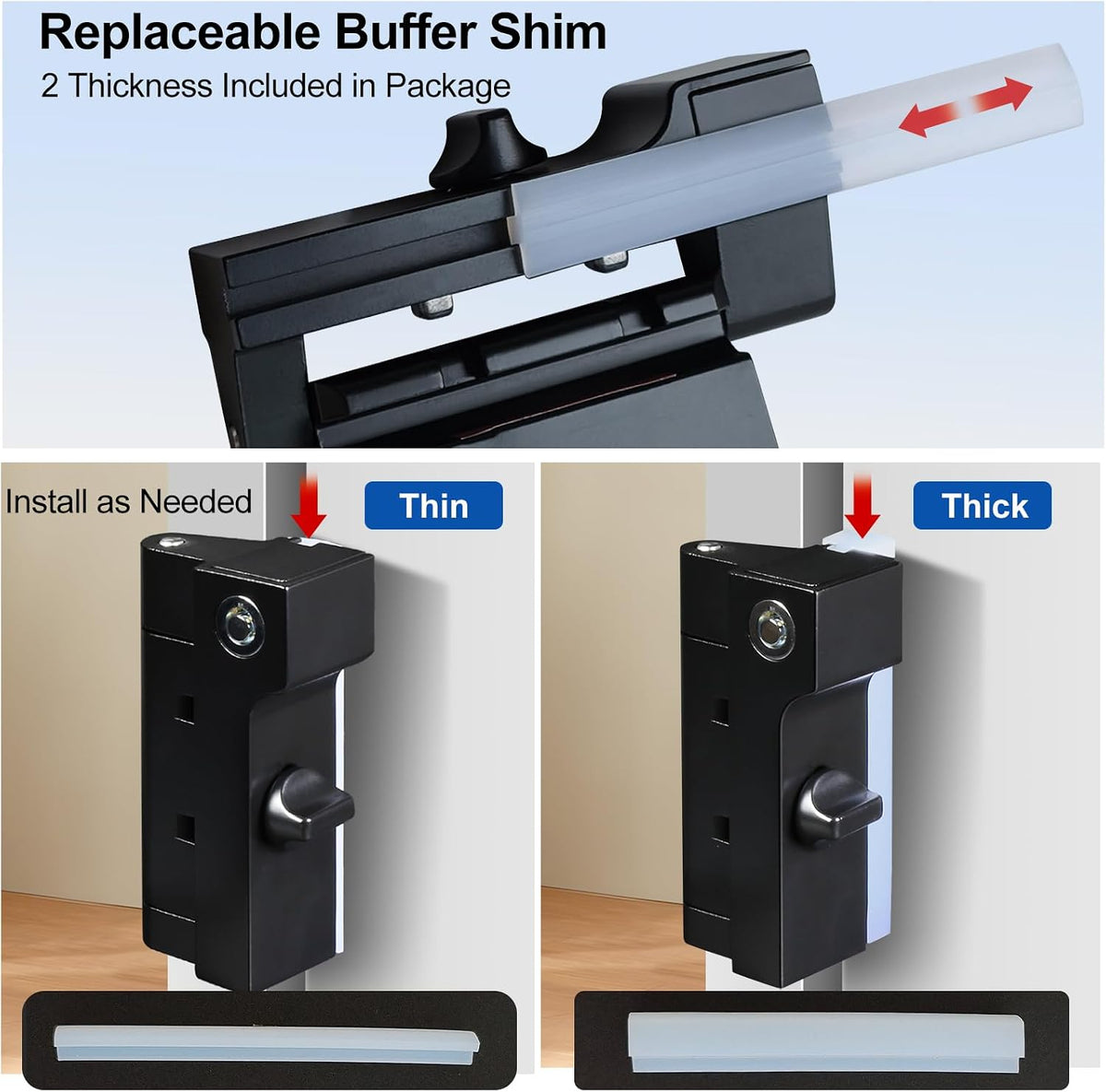 Door Reinforcement Lock with Key, Ultra Heavy Duty Version, 1 Pack