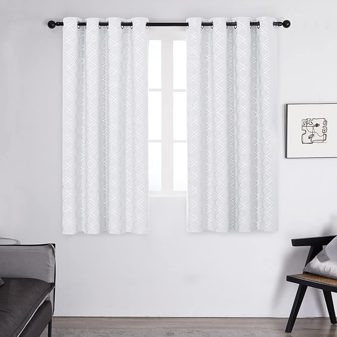 Deconovo White Room Darkening Curtains - Image 2