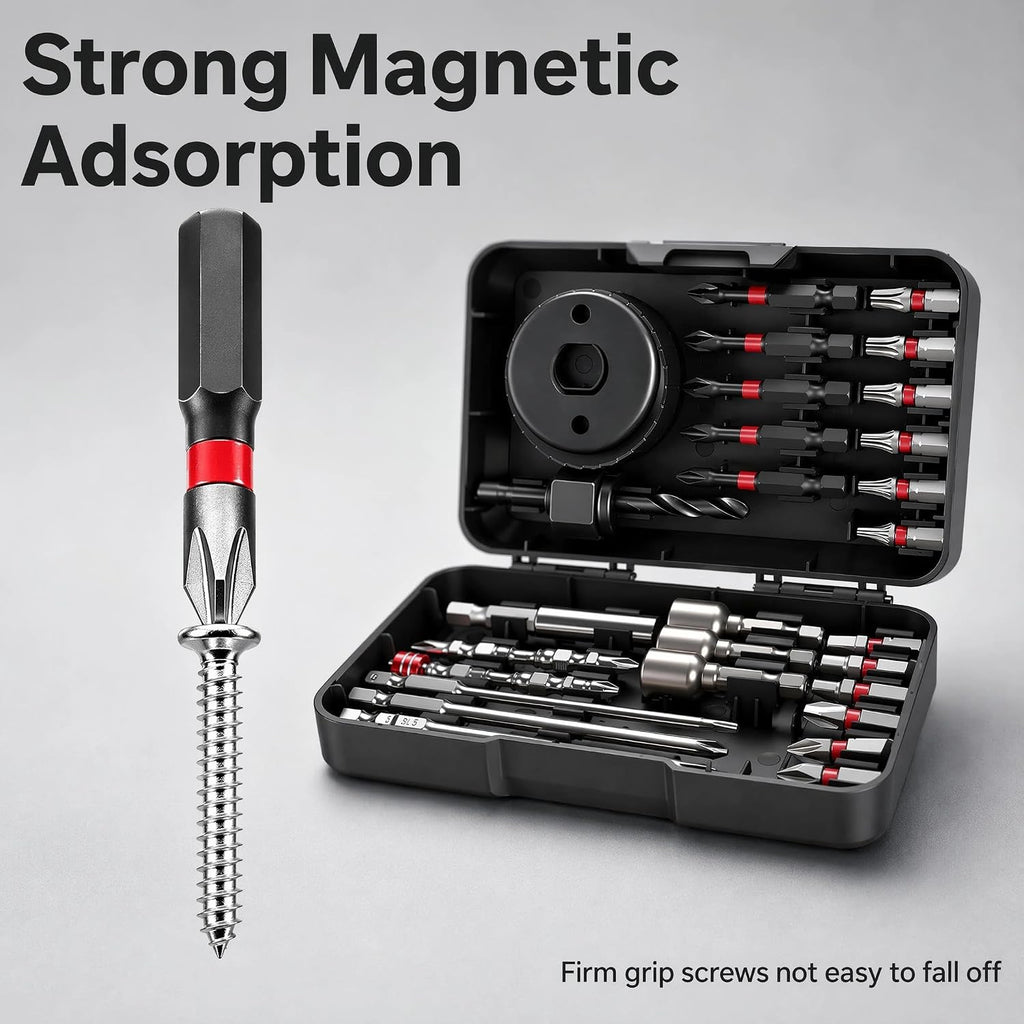 27‑in‑1 Magnetic Screwdriver Bit Set, Hex Socket Tool Kit