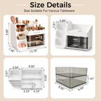 UFORU Makeup Organizer Countertop with Brush Holder for Vanity Bathroom