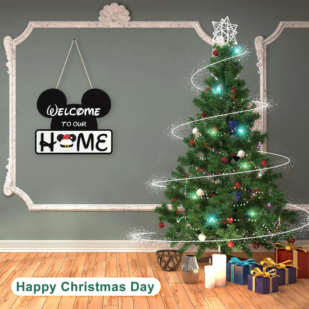 Cute Mouse Interchangeable Seasonal Welcome Door Sign