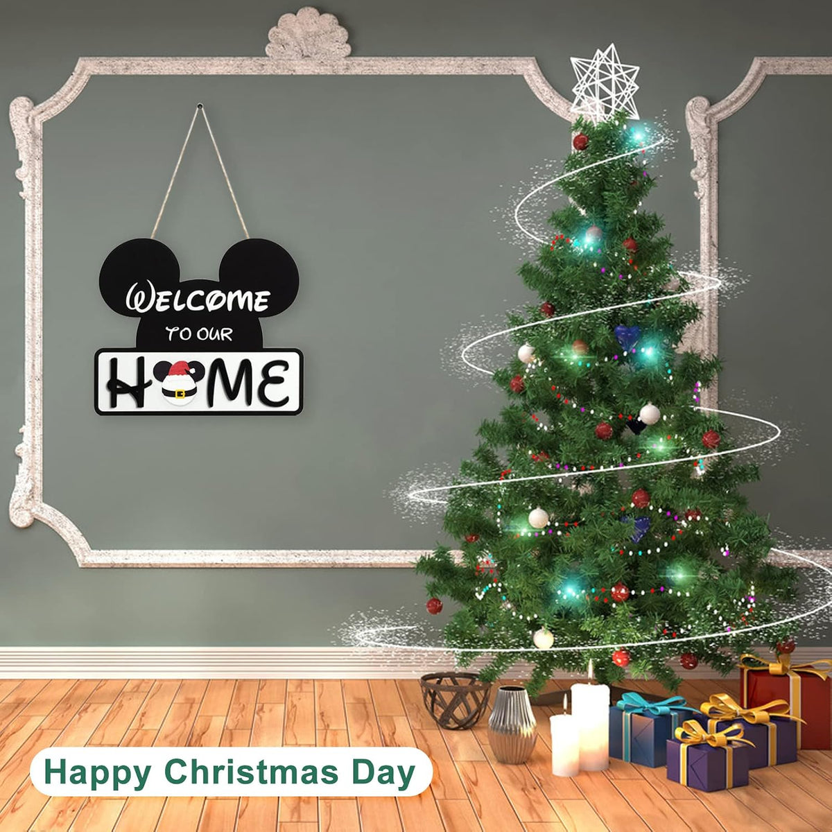Cute Mouse Interchangeable Seasonal Welcome Door Sign