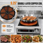 Commercial Induction Cooktop 1800W 120V, Countertop Burner